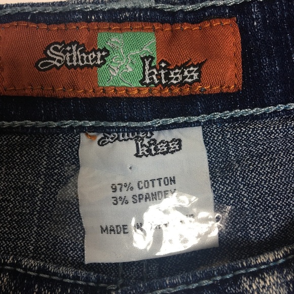 Silver Kiss Bootcut Embellished Embroidered Stone wash… - Picture 4 of 8